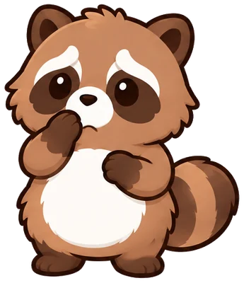 Machi thinking, paw on his chin